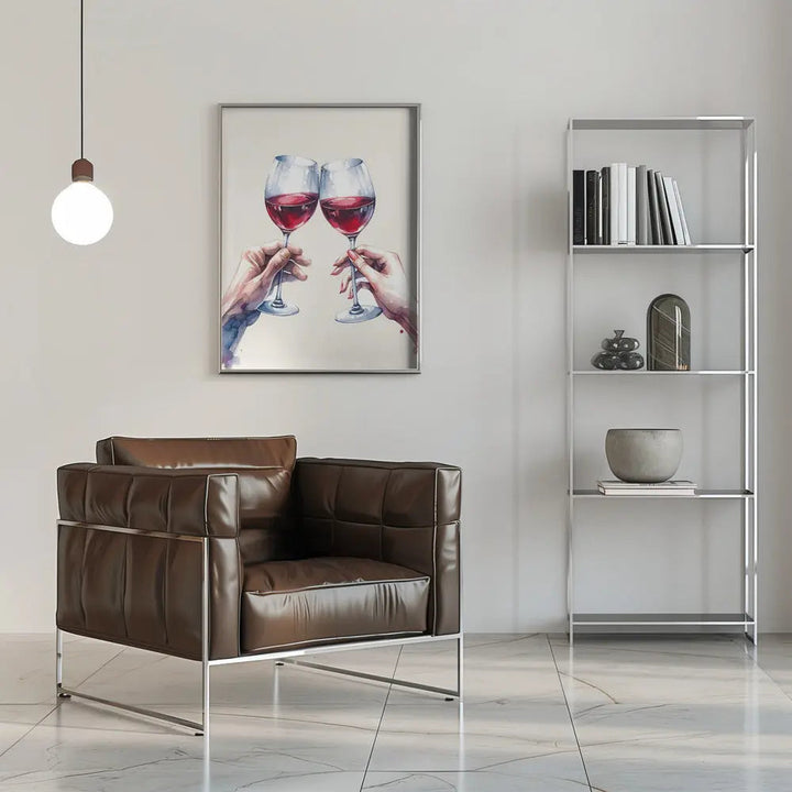 Cheers to us - Stretched Canvas, Poster or Fine Art Print I Heart Wall Art