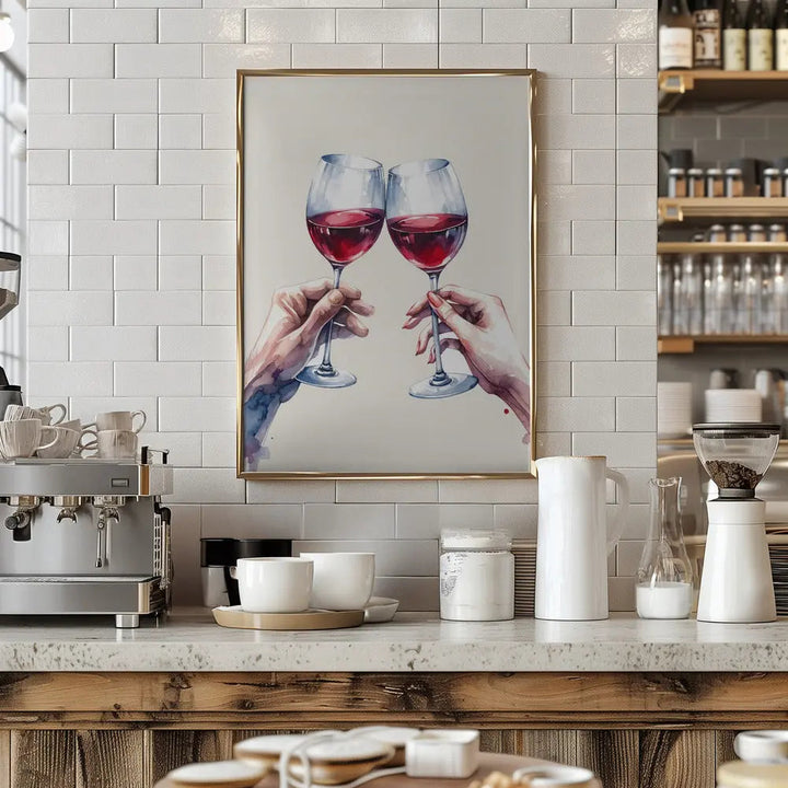 Cheers to us - Stretched Canvas, Poster or Fine Art Print I Heart Wall Art