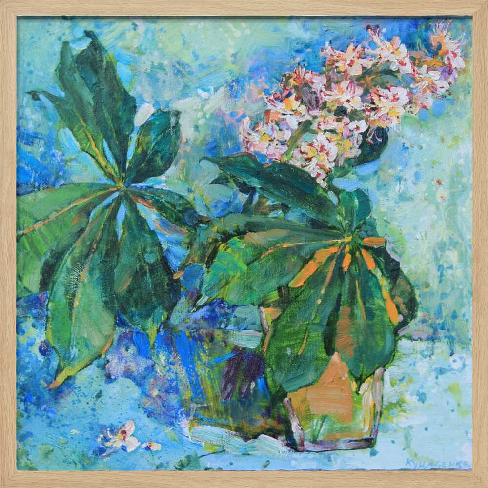 Chestnut flowers - Square Stretched Canvas, Poster or Fine Art Print - I Heart Wall Art - Poster Print, Canvas Print or Framed Art Print