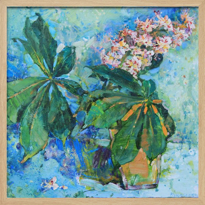 Chestnut flowers - Square Stretched Canvas, Poster or Fine Art Print - I Heart Wall Art - Poster Print, Canvas Print or Framed Art Print