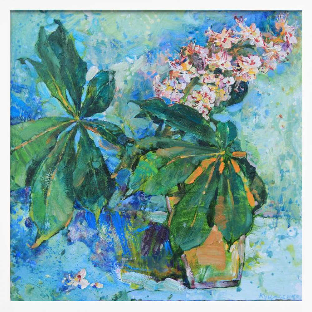 Chestnut flowers - Square Stretched Canvas, Poster or Fine Art Print - I Heart Wall Art - Poster Print, Canvas Print or Framed Art Print