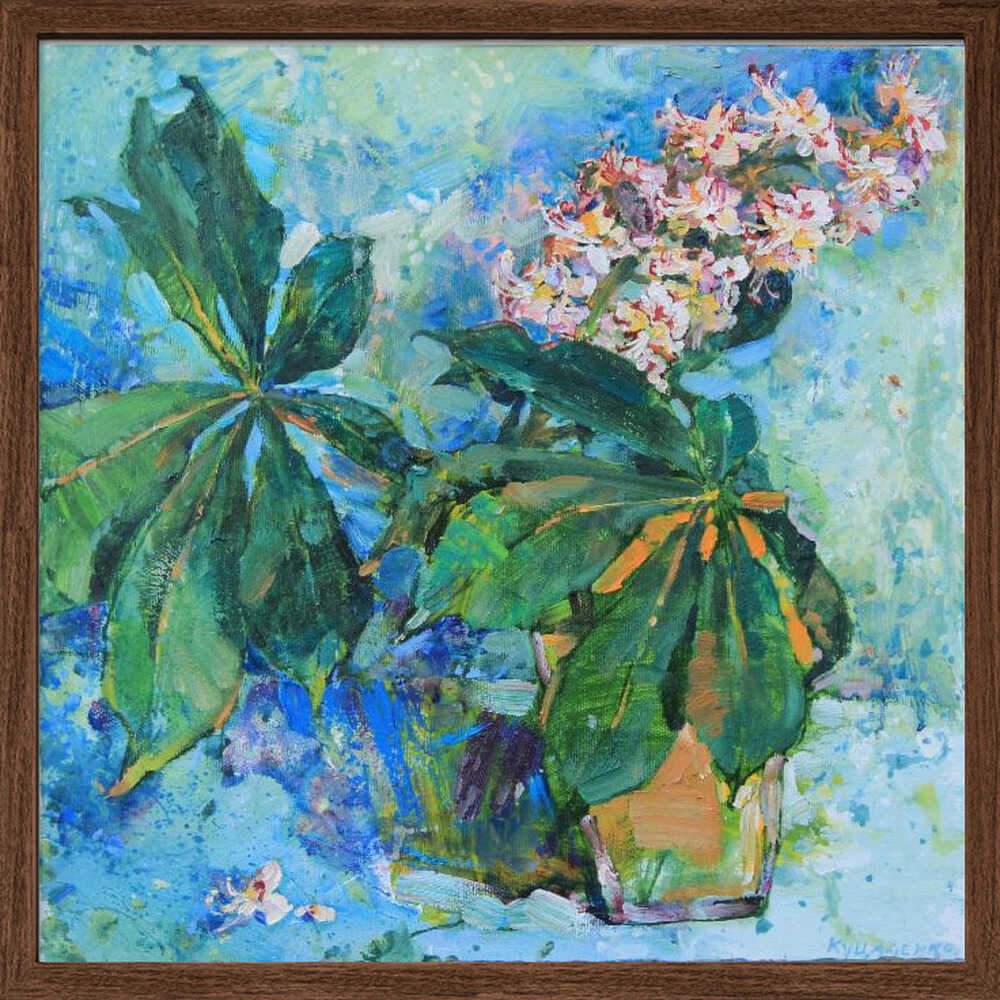 Chestnut flowers - Square Stretched Canvas, Poster or Fine Art Print - I Heart Wall Art - Poster Print, Canvas Print or Framed Art Print