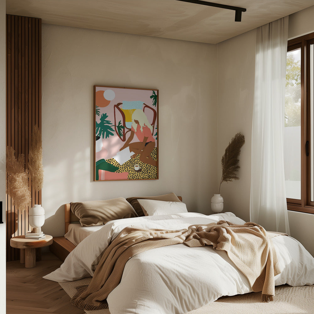 Chic Reading Corner - Stretched Canvas, Poster or Fine Art Print I Heart Wall Art