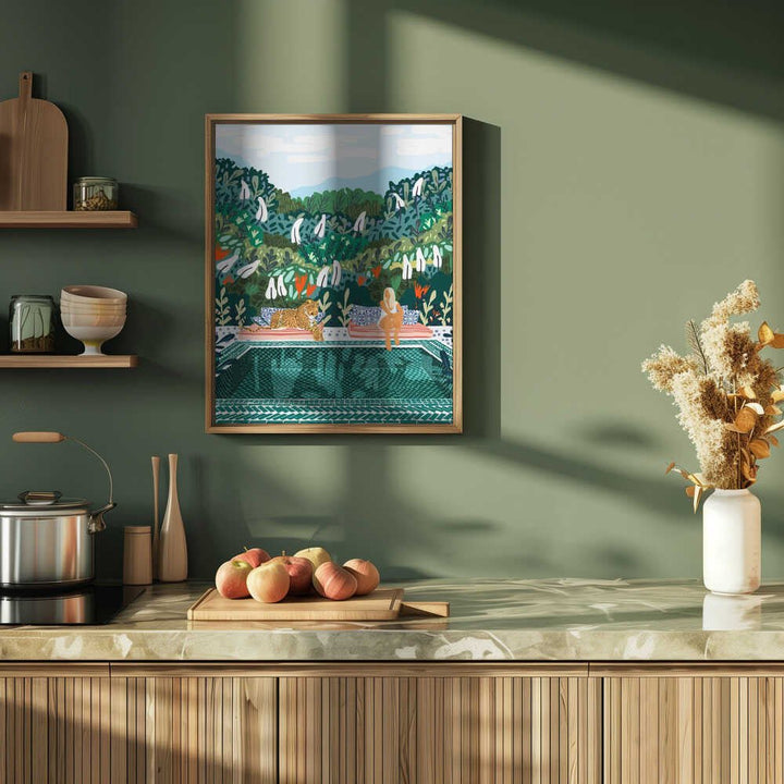 Chilling With My Tiger - Stretched Canvas, Poster or Fine Art Print - I Heart Wall Art - Poster Print, Canvas Print or Framed Art Print