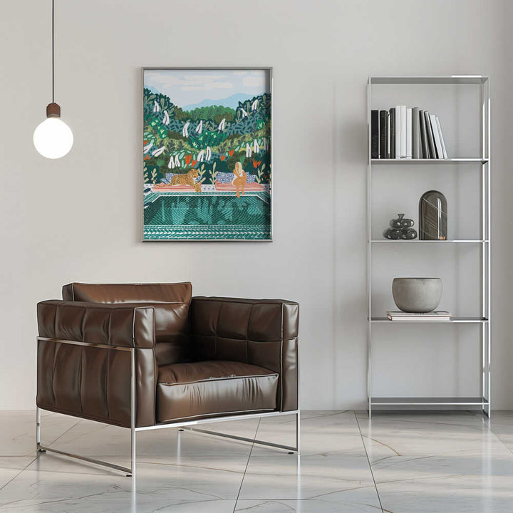 Chilling With My Tiger - Stretched Canvas, Poster or Fine Art Print - I Heart Wall Art - Poster Print, Canvas Print or Framed Art Print