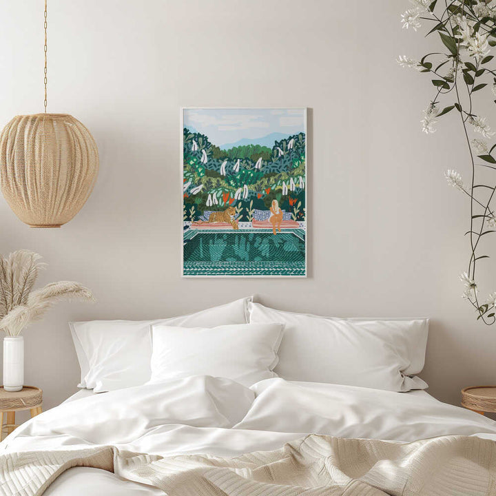 Chilling With My Tiger - Stretched Canvas, Poster or Fine Art Print - I Heart Wall Art - Poster Print, Canvas Print or Framed Art Print