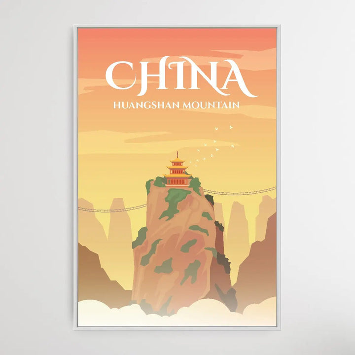 China - Vintage Style Travel Print - I Heart Wall Art