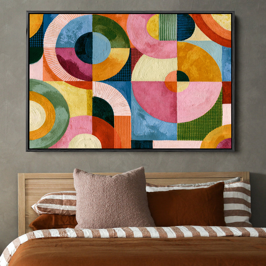 xxxx by IHeartStudio - Colourful Geometric Canvas Print