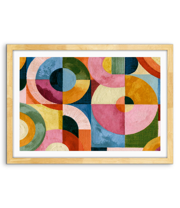 xxxx by IHeartStudio - Colourful Geometric Canvas Print