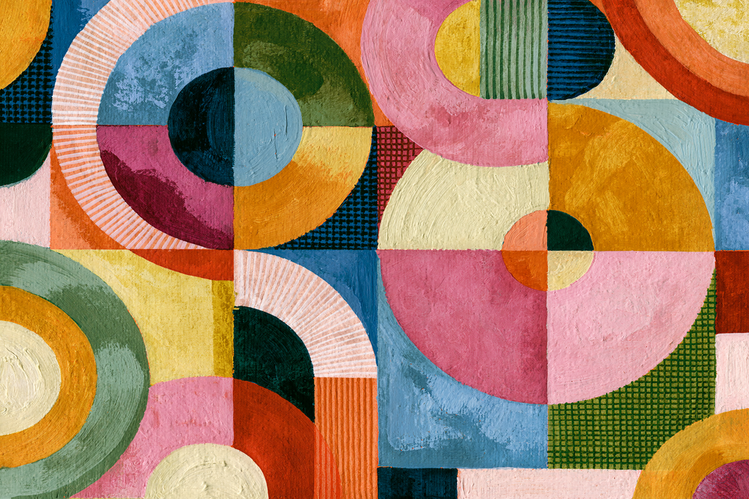 xxxx by IHeartStudio - Colourful Geometric Canvas Print