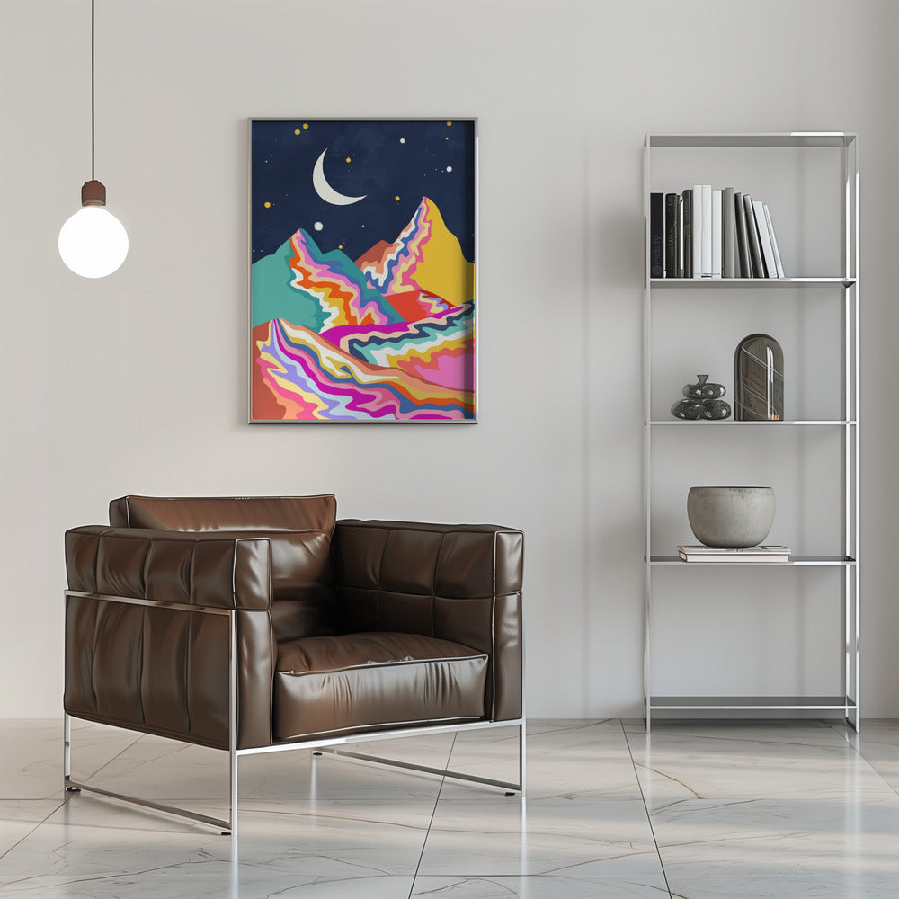 Chromatic Peaks - Stretched Canvas, Poster or Fine Art Print I Heart Wall Art
