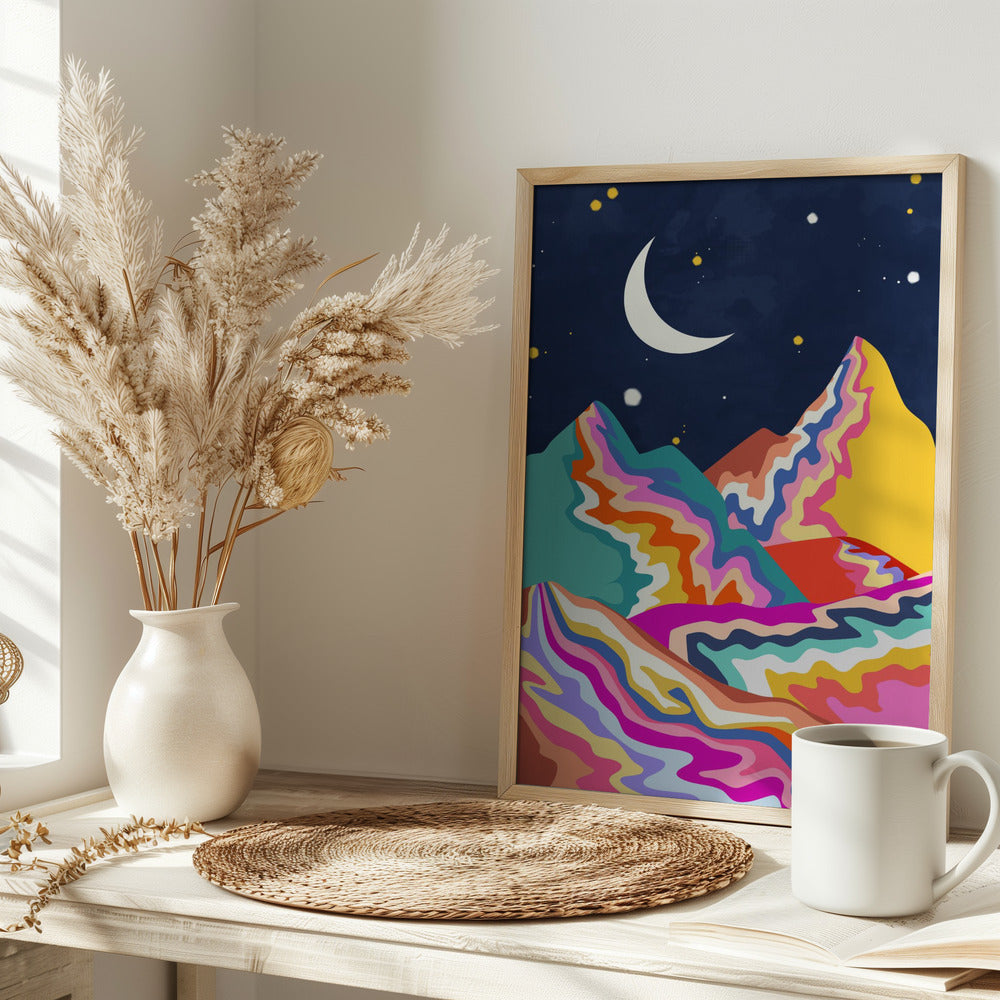 Chromatic Peaks - Stretched Canvas, Poster or Fine Art Print I Heart Wall Art