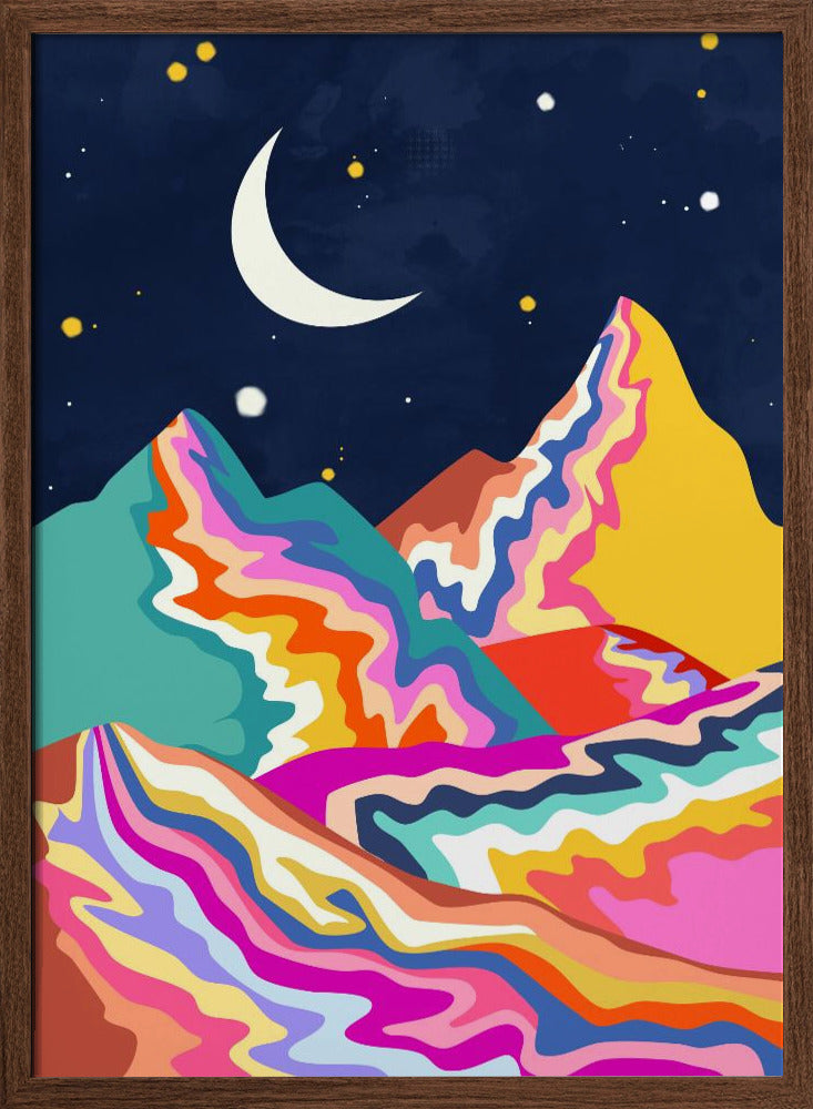 Chromatic Peaks - Stretched Canvas, Poster or Fine Art Print I Heart Wall Art