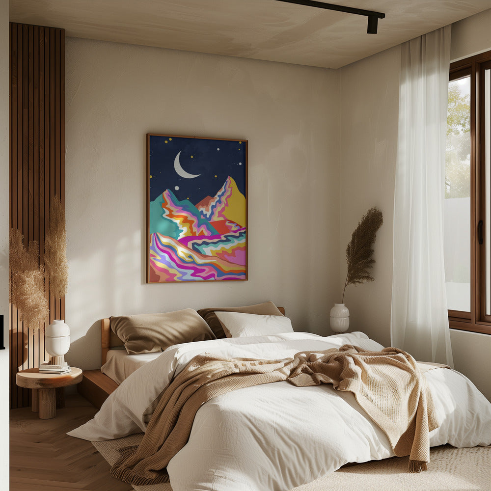 Chromatic Peaks - Stretched Canvas, Poster or Fine Art Print I Heart Wall Art