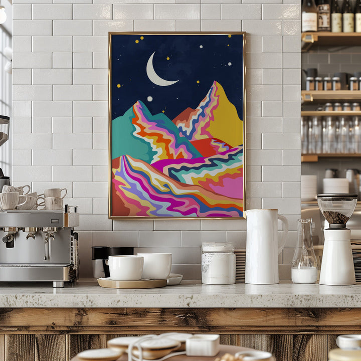 Chromatic Peaks - Stretched Canvas, Poster or Fine Art Print I Heart Wall Art
