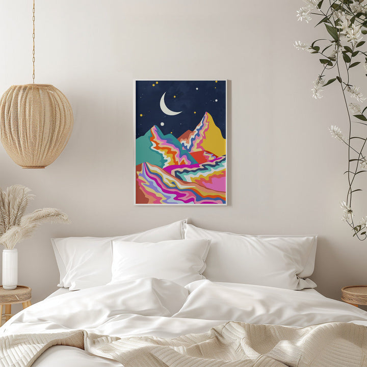 Chromatic Peaks - Stretched Canvas, Poster or Fine Art Print I Heart Wall Art