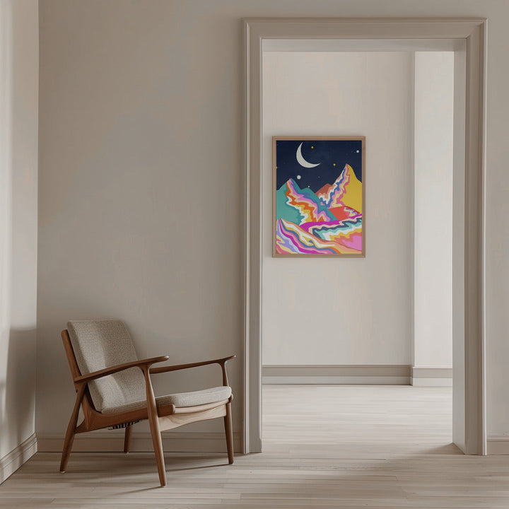 Chromatic Peaks - Stretched Canvas, Poster or Fine Art Print I Heart Wall Art