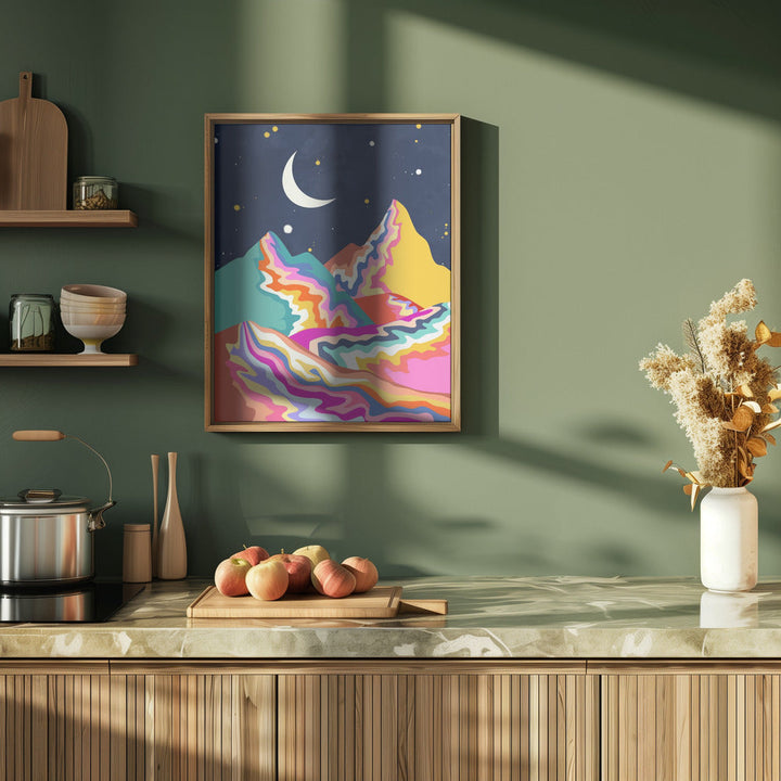Chromatic Peaks - Stretched Canvas, Poster or Fine Art Print I Heart Wall Art
