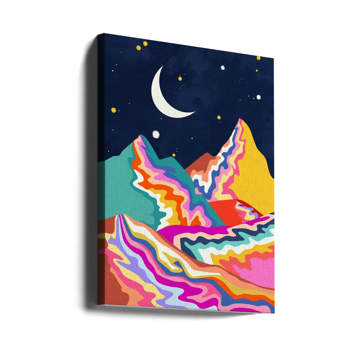 Chromatic Peaks - Stretched Canvas, Poster or Fine Art Print I Heart Wall Art
