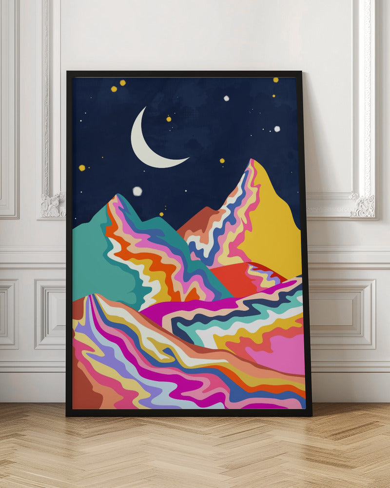 Chromatic Peaks - Stretched Canvas, Poster or Fine Art Print I Heart Wall Art