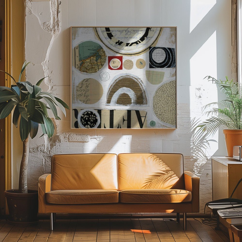 Circles of Discovery - Square Stretched Canvas, Poster or Fine Art Print - I Heart Wall Art - Poster Print, Canvas Print or Framed Art Print