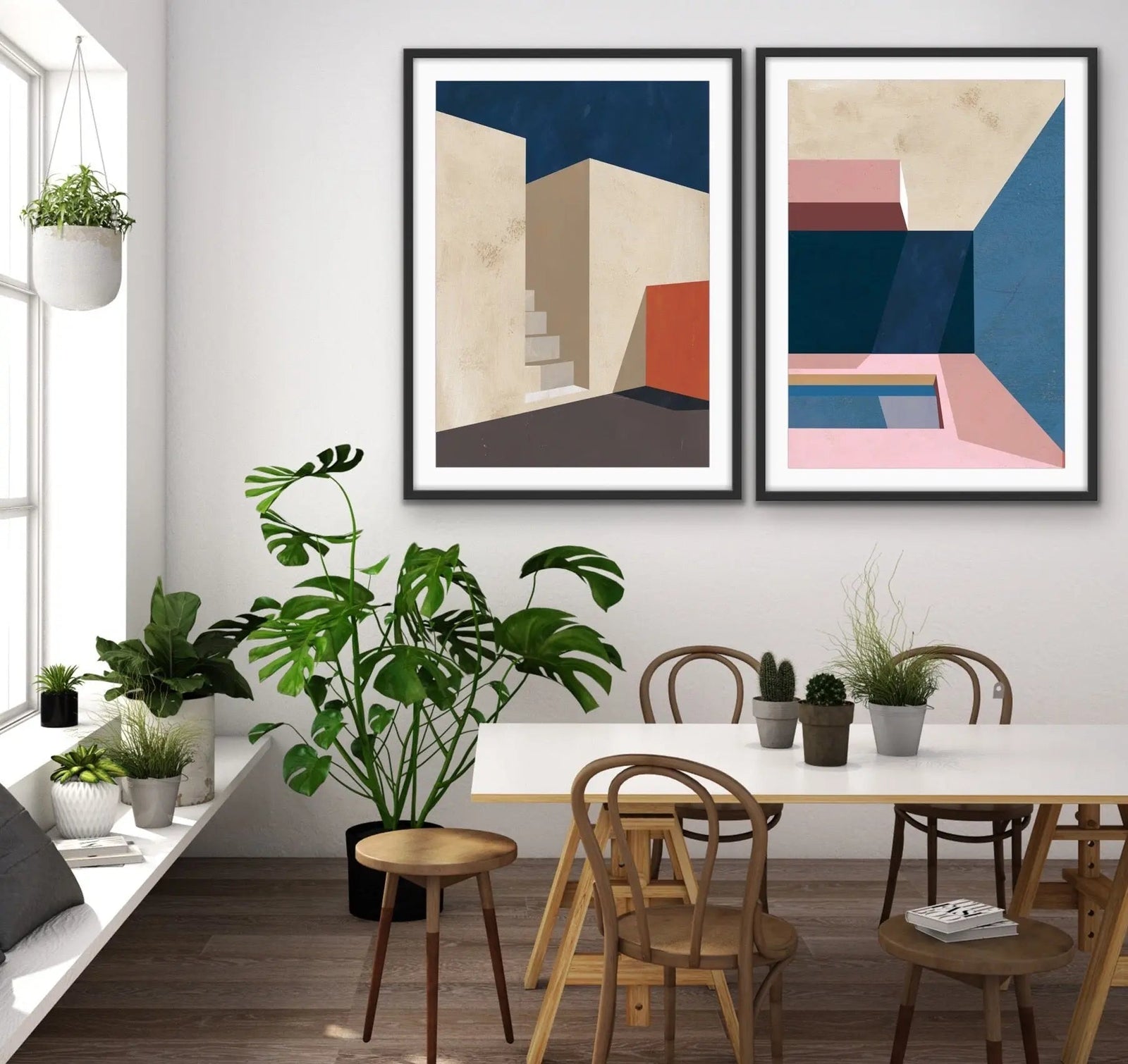 City Streets - Two Piece Boho Streetscape Print Set I Heart Wall Art Australia 