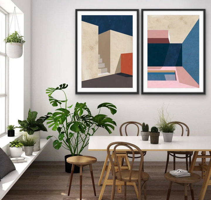 City Streets - Two Piece Boho Streetscape Print Set I Heart Wall Art Australia 