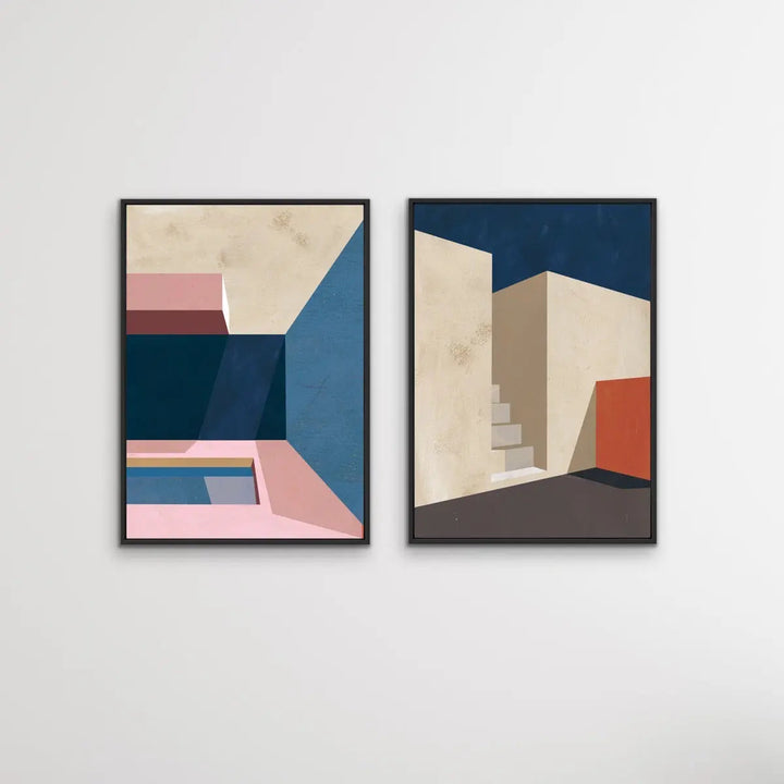 City Streets - Two Piece Boho Streetscape Print Set I Heart Wall Art Australia 