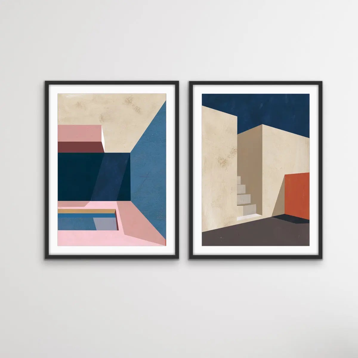 City Streets - Two Piece Boho Streetscape Print Set I Heart Wall Art Australia 