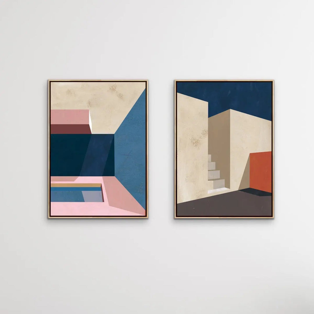 City Streets - Two Piece Boho Streetscape Print Set I Heart Wall Art Australia 