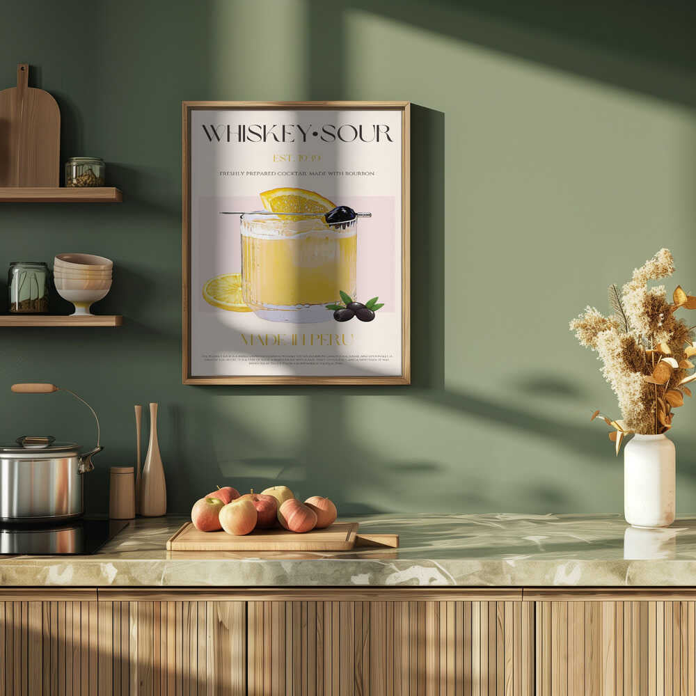 Classic Whiskey Sour - Stretched Canvas Poster or Fine Art Print