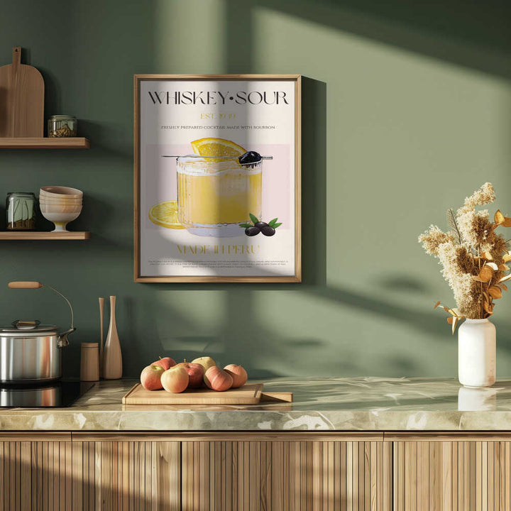Classic Whiskey Sour - Stretched Canvas Poster or Fine Art Print