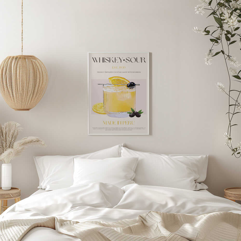 Classic Whiskey Sour - Stretched Canvas Poster or Fine Art Print
