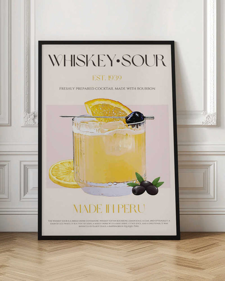 Classic Whiskey Sour - Stretched Canvas Poster or Fine Art Print