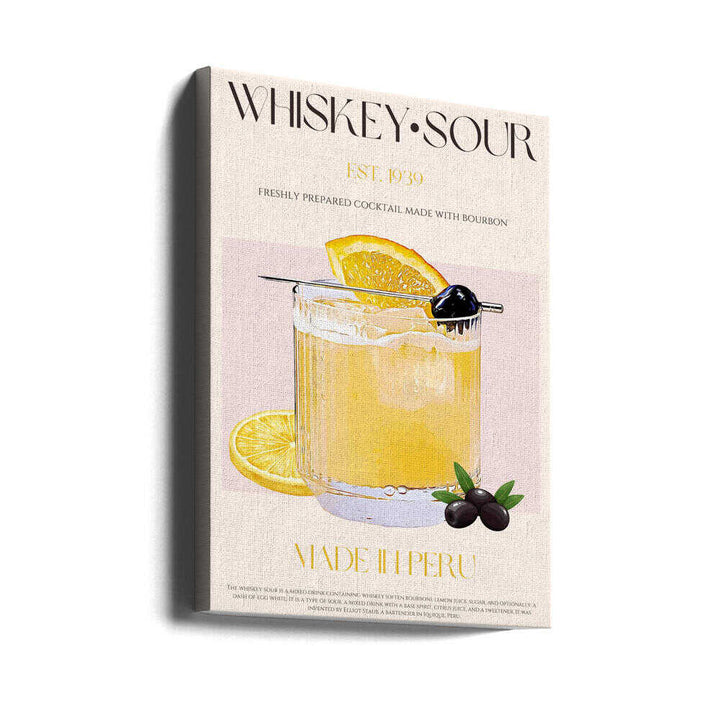 Classic Whiskey Sour - Stretched Canvas Poster or Fine Art Print