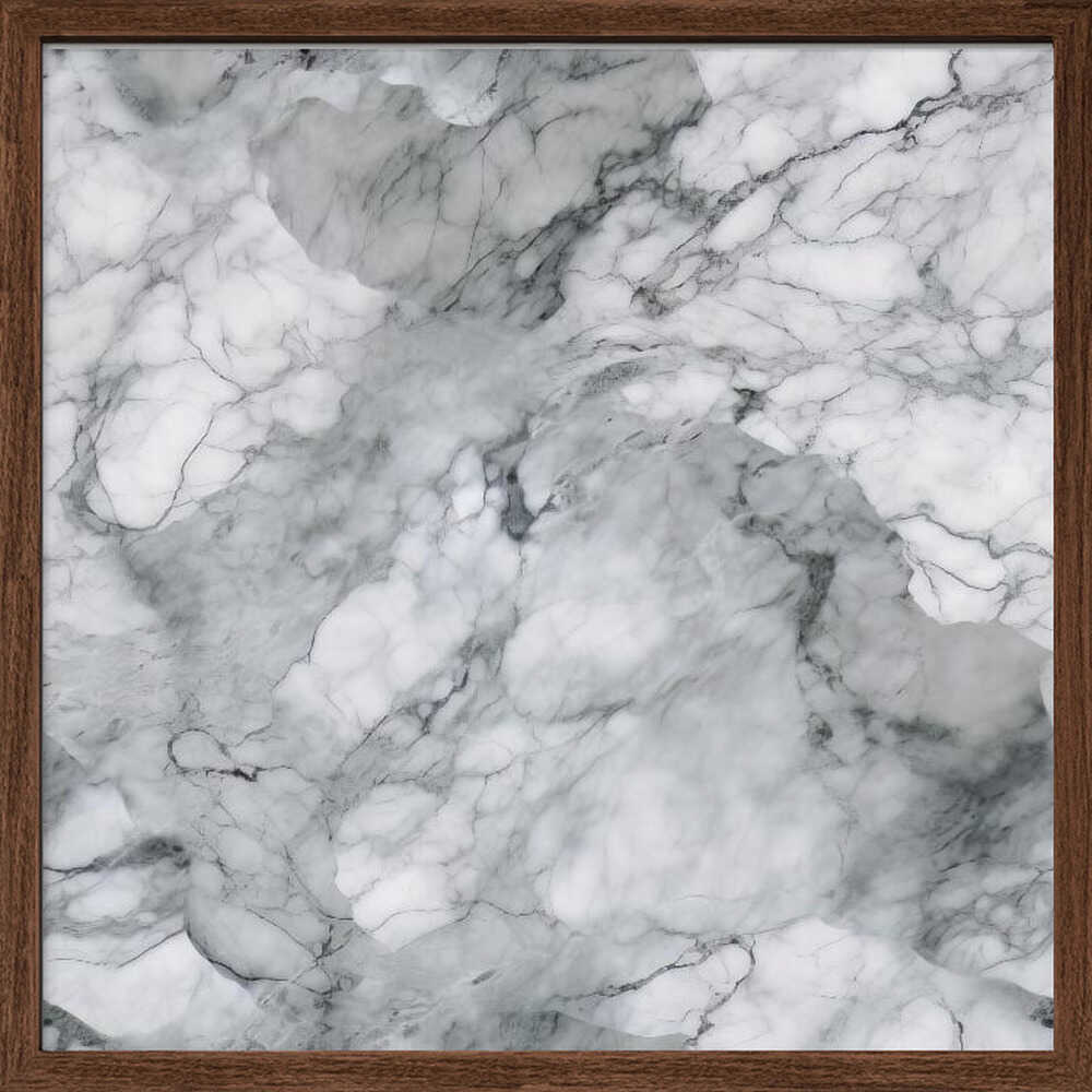 Classic White Marble Texture - Square Stretched Canvas, Poster or Fine Art Print - I Heart Wall Art - Poster Print, Canvas Print or Framed Art Print