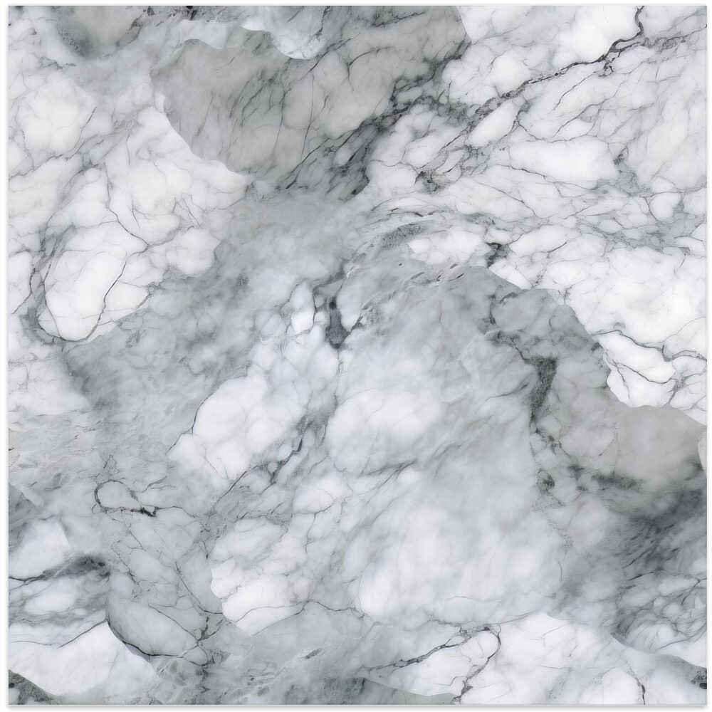 Classic White Marble Texture - Square Stretched Canvas, Poster or Fine Art Print - I Heart Wall Art - Poster Print, Canvas Print or Framed Art Print
