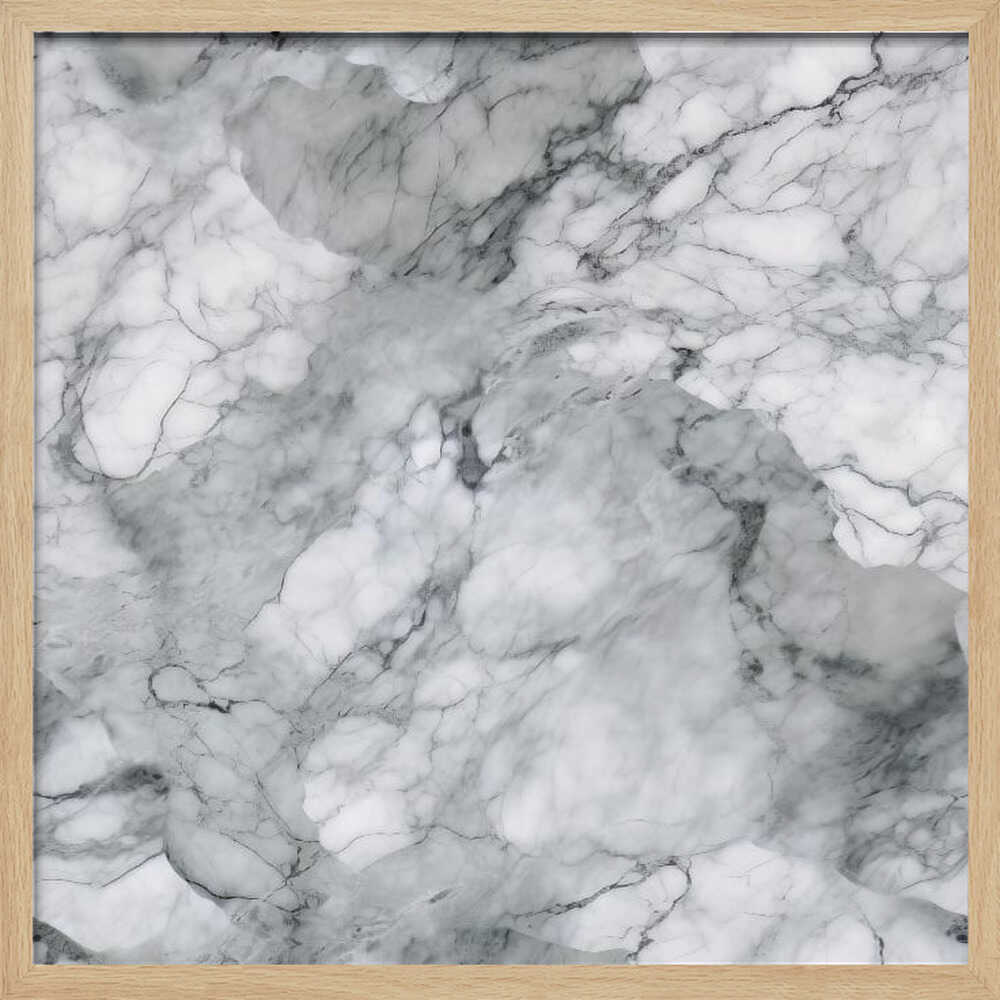 Classic White Marble Texture - Square Stretched Canvas, Poster or Fine Art Print - I Heart Wall Art - Poster Print, Canvas Print or Framed Art Print