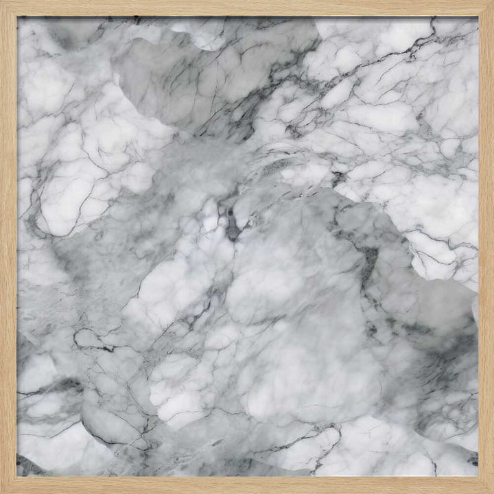Classic White Marble Texture - Square Stretched Canvas, Poster or Fine Art Print - I Heart Wall Art - Poster Print, Canvas Print or Framed Art Print