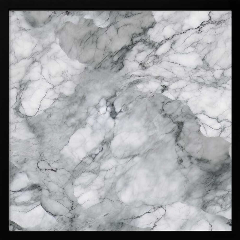 Classic White Marble Texture - Square Stretched Canvas, Poster or Fine Art Print - I Heart Wall Art - Poster Print, Canvas Print or Framed Art Print
