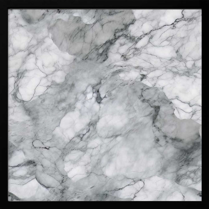 Classic White Marble Texture - Square Stretched Canvas, Poster or Fine Art Print - I Heart Wall Art - Poster Print, Canvas Print or Framed Art Print