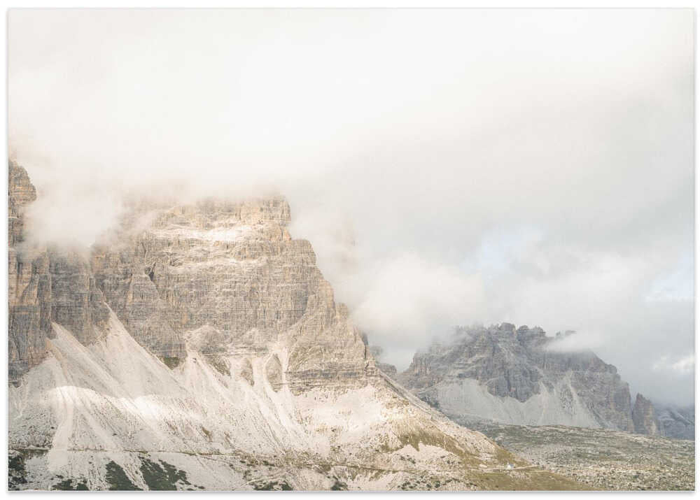 Cloudy Dolomites - Stretched Canvas, Poster or Fine Art Print - I Heart Wall Art - Poster Print, Canvas Print or Framed Art Print