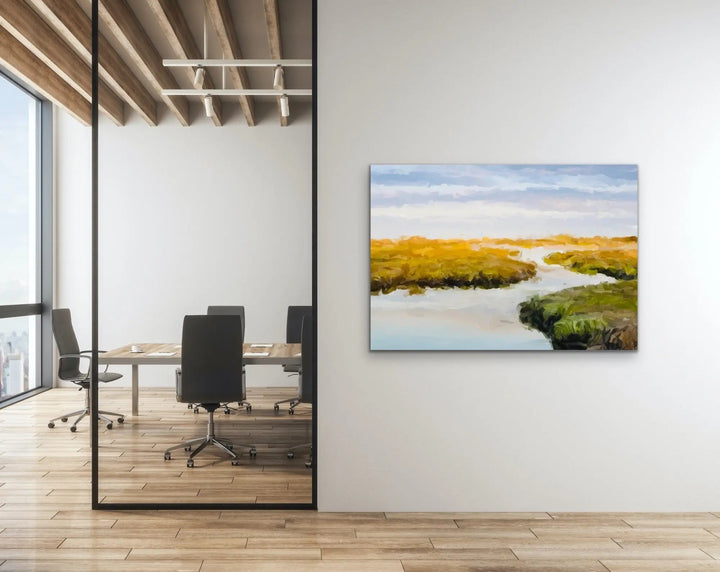 Coast Scape II - Original Coastal Landscape Artwork Print on Canvas or Framed Art Print I Heart Wall Art Australia 