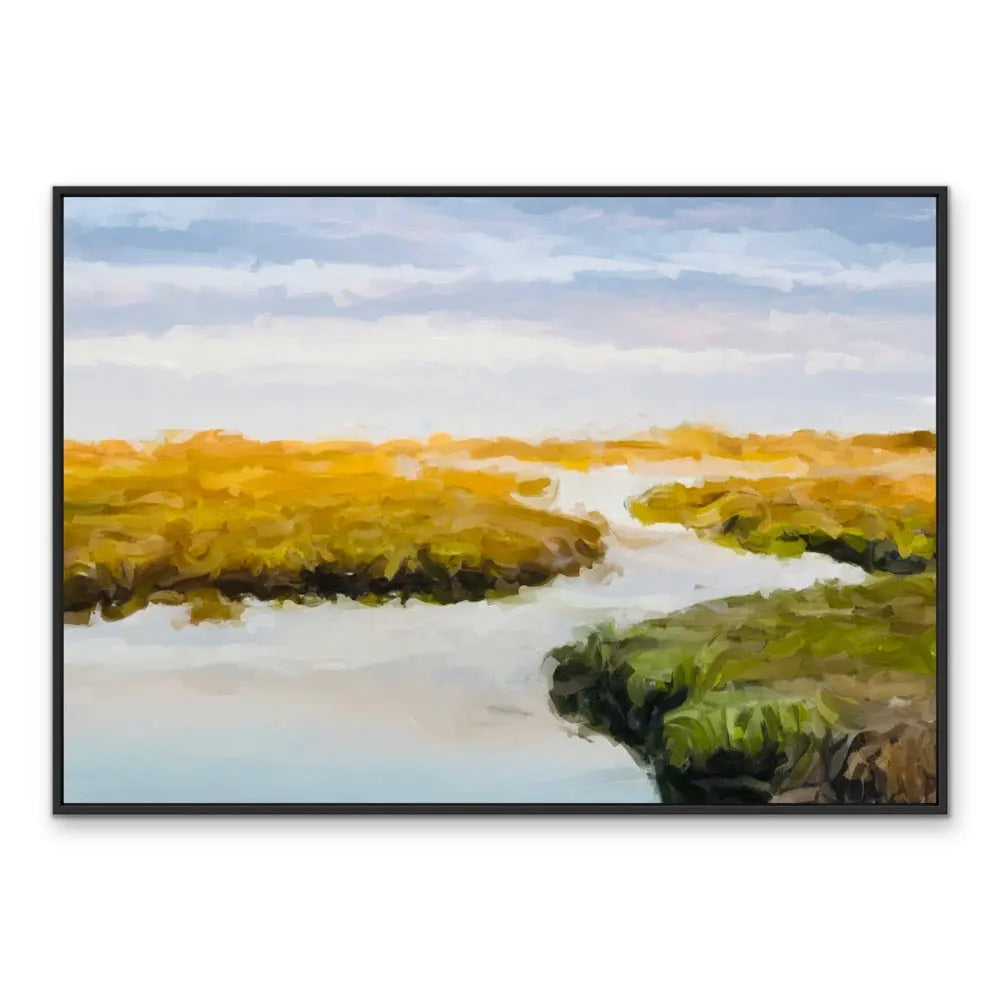 Coast Scape II - Original Coastal Landscape Artwork Print on Canvas or Framed Art Print I Heart Wall Art Australia 