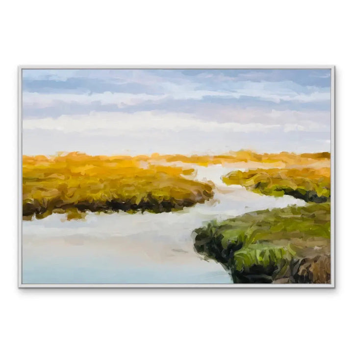 Coast Scape II - Original Coastal Landscape Artwork Print on Canvas or Framed Art Print I Heart Wall Art Australia 