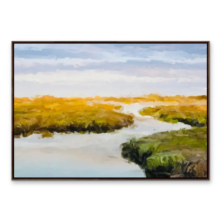 Coast Scape II - Original Coastal Landscape Artwork Print on Canvas or Framed Art Print I Heart Wall Art Australia 