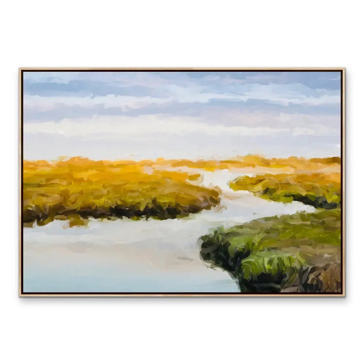 Coast Scape II - Original Coastal Landscape Artwork Print on Canvas or Framed Art Print I Heart Wall Art Australia 
