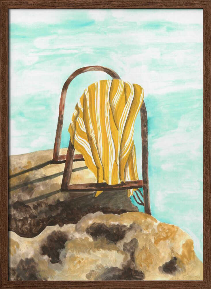 Coastal Beach Towel - Stretched Canvas, Poster or Fine Art Print - I Heart Wall Art - Poster Print, Canvas Print or Framed Art Print