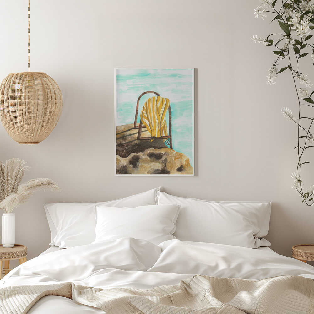 Coastal Beach Towel - Stretched Canvas, Poster or Fine Art Print - I Heart Wall Art - Poster Print, Canvas Print or Framed Art Print