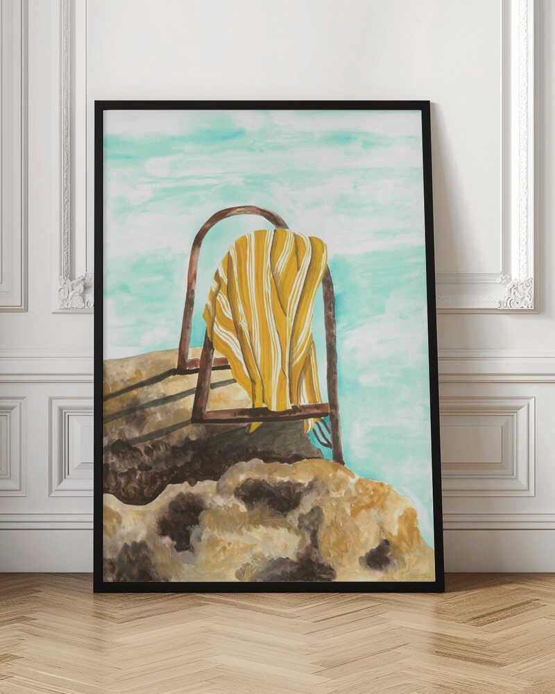 Coastal Beach Towel - Stretched Canvas, Poster or Fine Art Print - I Heart Wall Art - Poster Print, Canvas Print or Framed Art Print